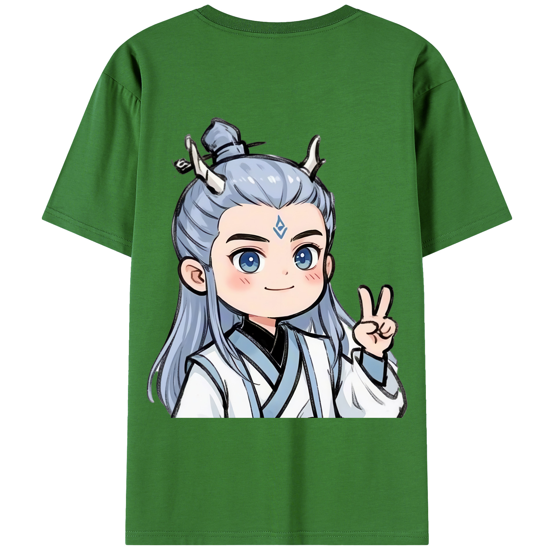 （画像用） Ne Zha 2 ナタ 魔童の大暴れ レディース半袖Tシャツ(バックプリント)